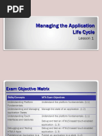 Managing The Application Life Cycle: Lesson 1