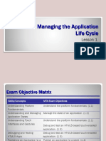 Managing The Application Life Cycle: Lesson 1