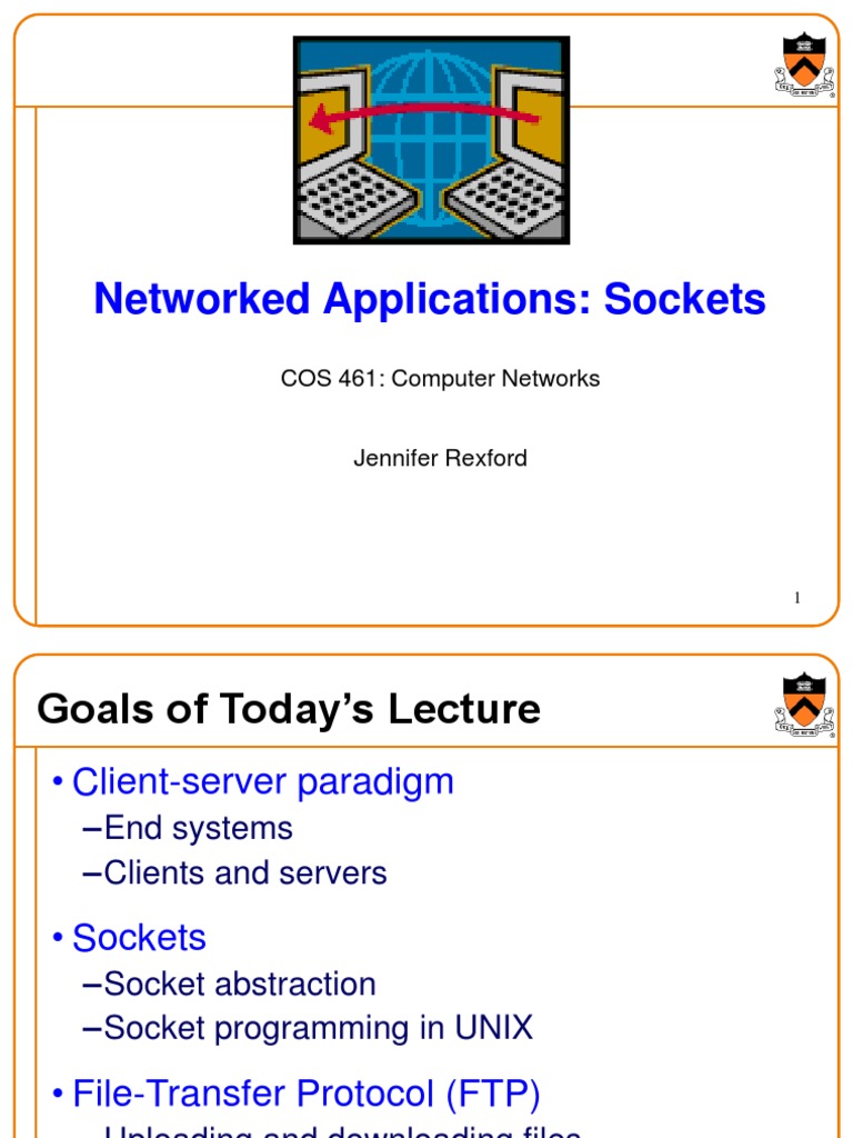 Networked Applications: Sockets: COS 461: Computer Networks | PDF ...