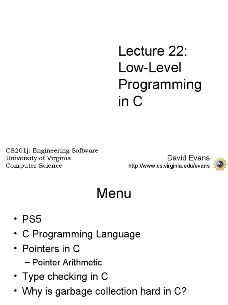 Low-Level Programming Inc: David Evans | PDF | C (Programming Language ...