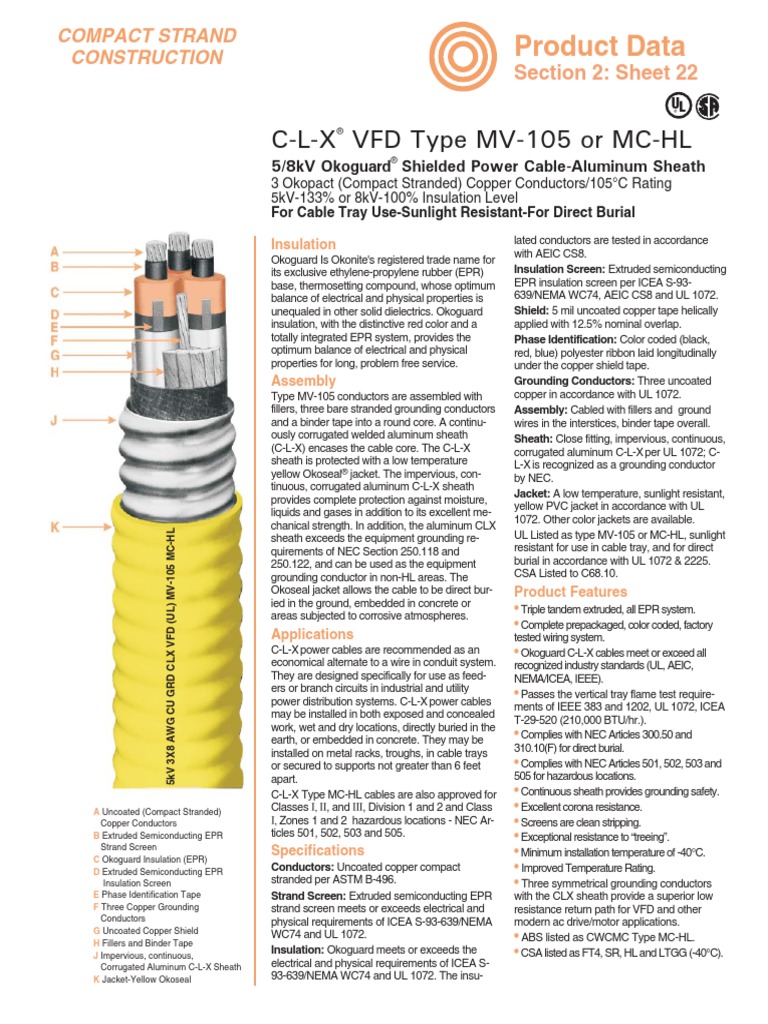 LIB-3232 3C 5-8kV CLX VFD Type MV105 MC-HL Copper Section2-Sheet22 PDF ...