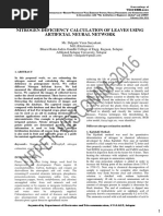 Nitrogen Deficiency Calculation of Leaves Using Artificial Neural Network