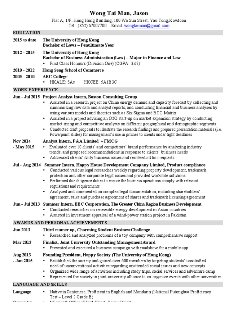 CV Samples PDF | PDF | Audit | Business