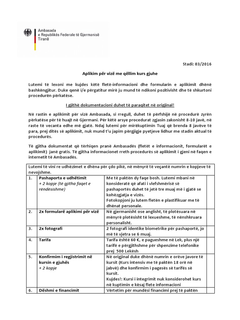 Dokumentacioni Per Vize Pdf