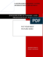 English For Academic and Professional Purposes: Put Your Best Picture Here!