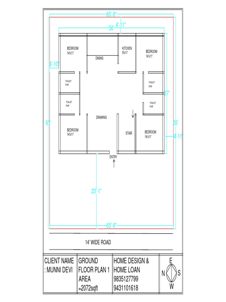 Ground Floor Plan Layout Details | PDF