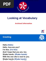 Looking at Vocabulary: Archived Information