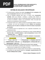 Doc avaliação recuperação