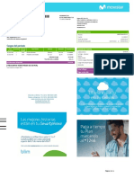 Factura de servicio de telefonía móvil de 320 pesos