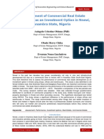 An Assessment of Commercial Real Estate Performance as an Investment Option in Nnewi, Anambra State, Nigeria