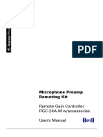 Microphone Preamp Remoting Kit Remote Gain Controller RGC-24A-M W/accessories User's Manual