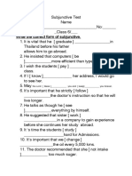 Subjunctive Test