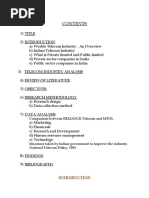 Comparison Between RELIANCE Telecom and MTNL