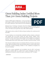 Green Building Index Certified More Than 300 Green Building Projects