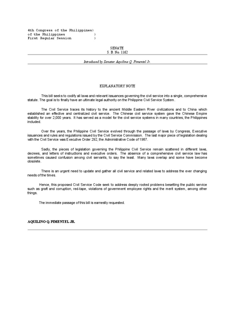 Civil Service Code of the Philippines | PDF | Government | Test ...