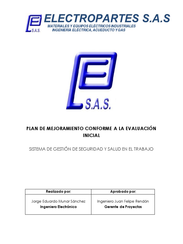 Plan de Mejora en Seguridad Laboral | PDF | Salud y bienestar | Medicina