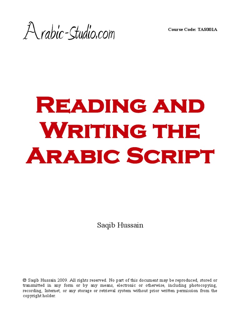 Arabic-Reading and Writing PDF | PDF | Arabic | Languages Of Asia