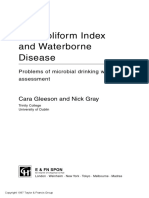 The Coliform Index and Waterborne Disease Problems of Microbial Drinking Water Assessment