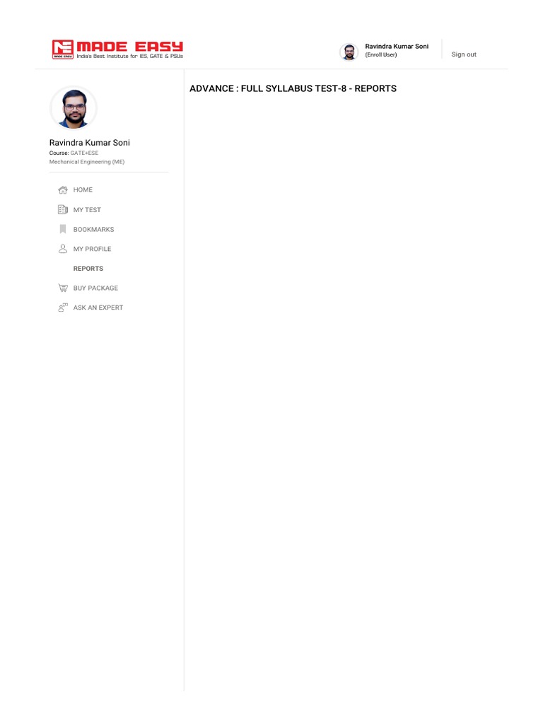 GATE ESE Mechanical Engineering Test 8 | PDF | Applied And ...