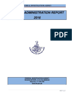 Annual Administration Report 2016: Federal Investigation Agency