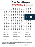 Printable Physics Word Search Quiz