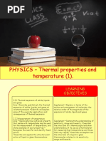 Physics 14 - Thermal Properties and Temperature - 1