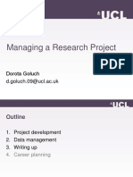 Managing a Research Project: From Scope to Submission
