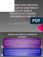 Conceito Quantidade de Substância-experimentação