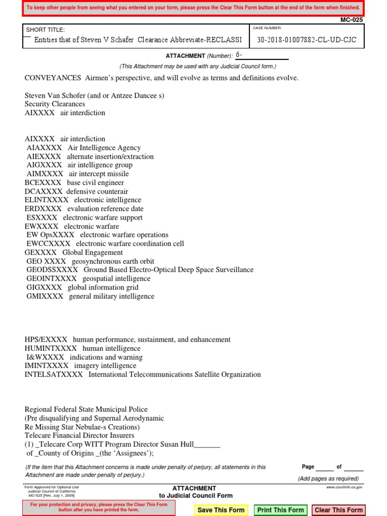 Judicial Council Attachment MC-025 Guide | PDF | Electronic Warfare ...