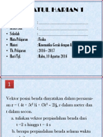 Soal Latihan Kinematika DGN Analisis Vektor