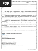 Interpretacao de Texto Artur e Os Cavaleiros Da Tavola Redonda 7º Ano Respostas