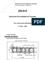 Projeto de laje alveolar pré-moldada de concreto