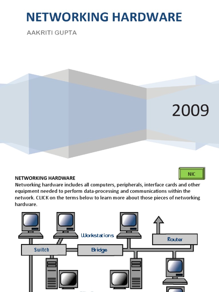 Overview of Networking Hardware | PDF | Technology & Engineering