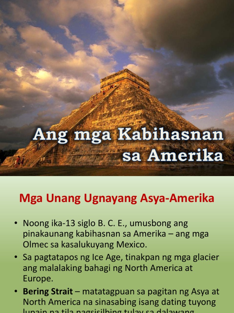 Ang Kabihasnan Sa Amerika | PDF