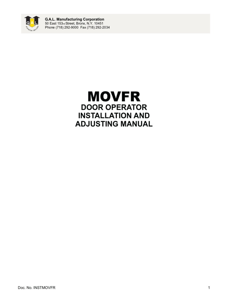 Movfr Installation Switch Door
