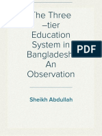 The Three - Tier Education System in Bangladesh: An Observation
