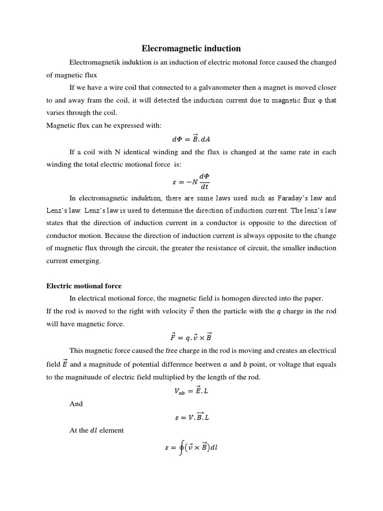 Understanding Electromagnetic Induction | PDF | Electromagnetic ...