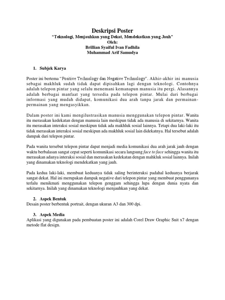 Contoh Deskripsi Poster