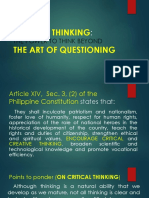 Critical Thinking The Art of Questioning: The Power To Think Beyond