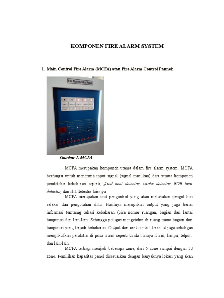 Komponen Fire Alarm System Pdf