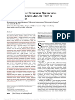 Acute Effect of Different Stretching Methods On Illinois Agility Test in Soccer Players