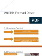 Sublimasi Dan Destilasi - Analisis Farmasi Dasar