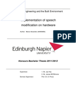 Implementation of Speech Modification On Hardware: School of Engineering and The Built Environment