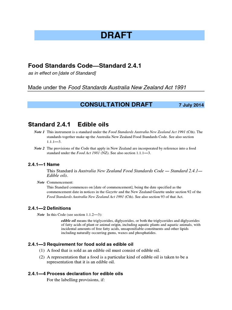 30 Standard 2.4.1 PDF Vegetable Oil Triglyceride