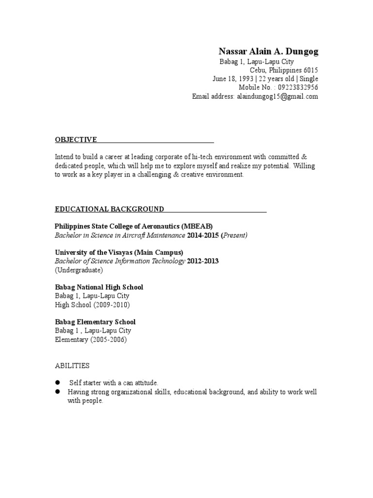 Alain Resume | PDF