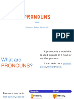 Pronouns: Refuerzo, Reyes, Santos, Uy