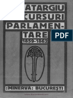 Barbu Catargiu, Discursuri Parlamentare (1859-1862 Iunie 8) PDF