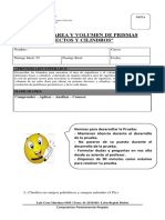 23-08-18 Prueba de Area y Volumen de Prismas Rectos y Cilindros