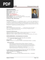 Download Sample CV of Civil Engineer by Muhammad Mansoor Anwar SN38818165 doc pdf