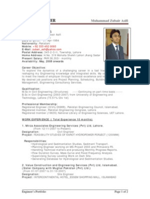 Civil Engineering Resume Format Pdf from imgv2-1-f.scribdassets.com